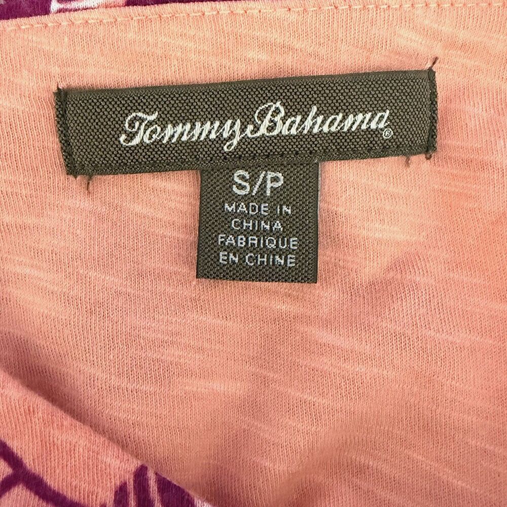Tommy Bahama 100% Cotton Floral Sundress Beach Coverup Pink Midi Sz Small - Picture 5 of 6